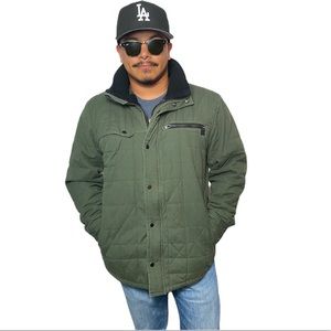 Hurley Mens Utility Olive Green Jacket Sz …